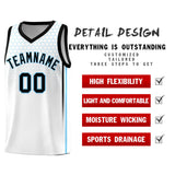 Custom White Personalized Honeycomb Pattern Sports Uniform Basketball Jersey
