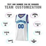 Custom White Personalized Honeycomb Pattern Sports Uniform Basketball Jersey