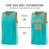 Custom Sky Blue Personalized Honeycomb Pattern Sports Uniform Basketball Jersey