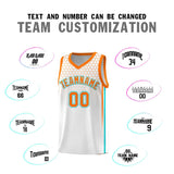 Custom White Personalized Honeycomb Pattern Sports Uniform Basketball Jersey