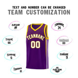 Custom Purple Personalized Honeycomb Pattern Sports Uniform Basketball Jersey