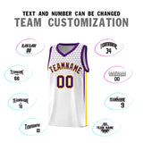 Custom White Personalized Honeycomb Pattern Sports Uniform Basketball Jersey