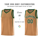 Custom Light Brown Personalized Honeycomb Pattern Sports Uniform Basketball Jersey