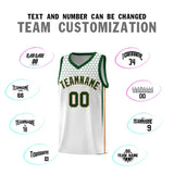 Custom White Personalized Honeycomb Pattern Sports Uniform Basketball Jersey