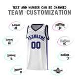 Custom White Personalized Honeycomb Pattern Sports Uniform Basketball Jersey