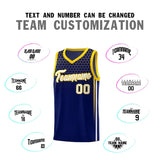 Custom Navy Personalized Honeycomb Pattern Sports Uniform Basketball Jersey