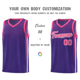 Custom Purple Personalized Honeycomb Pattern Sports Uniform Basketball Jersey