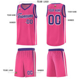 Custom Pink Personalized Honeycomb Pattern Sports Uniform Basketball Jersey