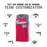 Custom Red Personalized Honeycomb Pattern Sports Uniform Basketball Jersey