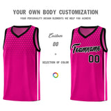 Custom Pink Personalized Honeycomb Pattern Sports Uniform Basketball Jersey