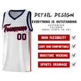 Custom White Personalized Honeycomb Pattern Sports Uniform Basketball Jersey