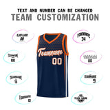 Custom Navy Personalized Honeycomb Pattern Sports Uniform Basketball Jersey