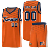 Custom Texas Orange Personalized Honeycomb Pattern Sports Uniform Basketball Jersey