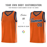 Custom Texas Orange Personalized Honeycomb Pattern Sports Uniform Basketball Jersey