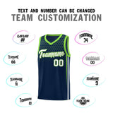 Custom Navy Personalized Honeycomb Pattern Sports Uniform Basketball Jersey