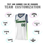 Custom White Personalized Honeycomb Pattern Sports Uniform Basketball Jersey