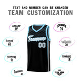 Custom Black Personalized Honeycomb Pattern Sports Uniform Basketball Jersey