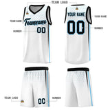 Custom White Personalized Honeycomb Pattern Sports Uniform Basketball Jersey