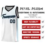 Custom White Personalized Honeycomb Pattern Sports Uniform Basketball Jersey
