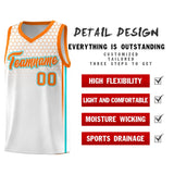 Custom White Personalized Honeycomb Pattern Sports Uniform Basketball Jersey
