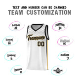 Custom White Personalized Honeycomb Pattern Sports Uniform Basketball Jersey