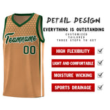 Custom Light Brown Personalized Honeycomb Pattern Sports Uniform Basketball Jersey