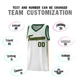 Custom White Personalized Honeycomb Pattern Sports Uniform Basketball Jersey