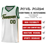 Custom White Personalized Honeycomb Pattern Sports Uniform Basketball Jersey