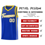 Custom Royal Personalized Honeycomb Pattern Sports Uniform Basketball Jersey
