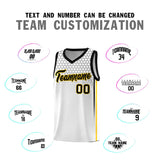 Custom White Personalized Honeycomb Pattern Sports Uniform Basketball Jersey