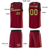 Custom Crimson Personalized Honeycomb Pattern Sports Uniform Basketball Jersey