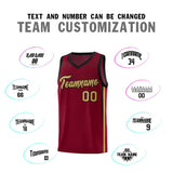 Custom Crimson Personalized Honeycomb Pattern Sports Uniform Basketball Jersey