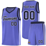 Custom Purple Personalized Honeycomb Pattern Sports Uniform Basketball Jersey