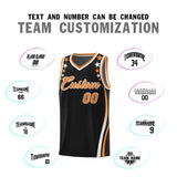 Custom Black Shoulders Star Pattern Side Color Block Sports Uniform Basketball Jersey