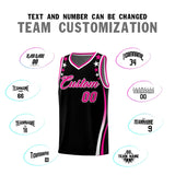 Custom Black Shoulders Star Pattern Side Color Block Sports Uniform Basketball Jersey