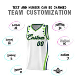 Custom White Shoulders Star Pattern Side Color Block Sports Uniform Basketball Jersey