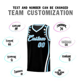 Custom Black Shoulders Star Pattern Side Color Block Sports Uniform Basketball Jersey