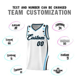 Custom White Shoulders Star Pattern Side Color Block Sports Uniform Basketball Jersey