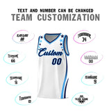 Custom White Shoulders Star Pattern Side Color Block Sports Uniform Basketball Jersey