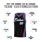 Custom Black Shoulders Star Pattern Side Color Block Sports Uniform Basketball Jersey