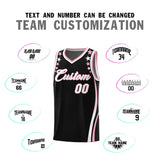 Custom Black Shoulders Star Pattern Side Color Block Sports Uniform Basketball Jersey