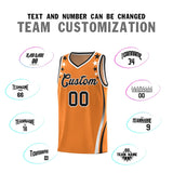Custom Orange Shoulders Star Pattern Side Color Block Sports Uniform Basketball Jersey
