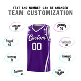 Custom Purple Shoulders Star Pattern Side Color Block Sports Uniform Basketball Jersey