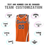 Custom Orange Shoulders Star Pattern Side Color Block Sports Uniform Basketball Jersey