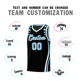 Custom Black Shoulders Star Pattern Side Color Block Sports Uniform Basketball Jersey