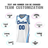 Custom White Shoulders Star Pattern Side Color Block Sports Uniform Basketball Jersey