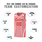 Custom Pink Shoulders Star Pattern Side Color Block Sports Uniform Basketball Jersey