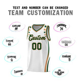 Custom White Shoulders Star Pattern Side Color Block Sports Uniform Basketball Jersey