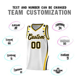 Custom White Shoulders Star Pattern Side Color Block Sports Uniform Basketball Jersey