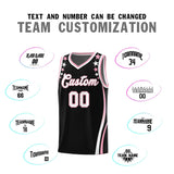 Custom Black Shoulders Star Pattern Side Color Block Sports Uniform Basketball Jersey